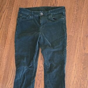 Women's Kut From The Kloth Dark Green Corduroy Jeans